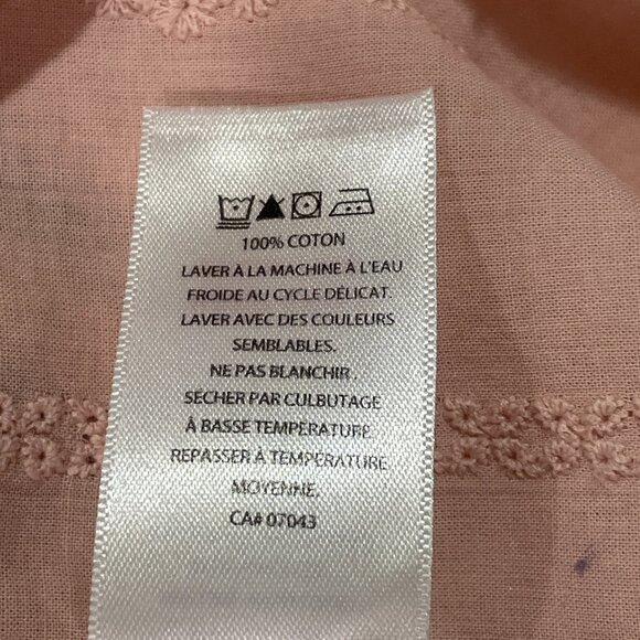 SHABBY CHIC (NWT) 2 PC Ruffled Woven Eyelet Pajama Shorts/Top, Pink - L - Picture 8 of 8